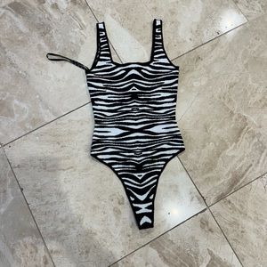 Missguided Zebra Bodysuit